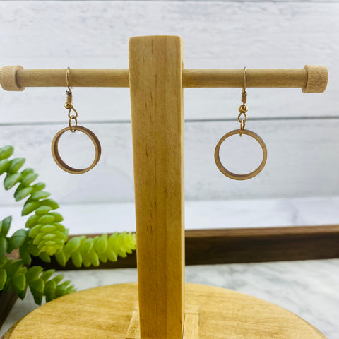 Wood Earrings | Open + Rings