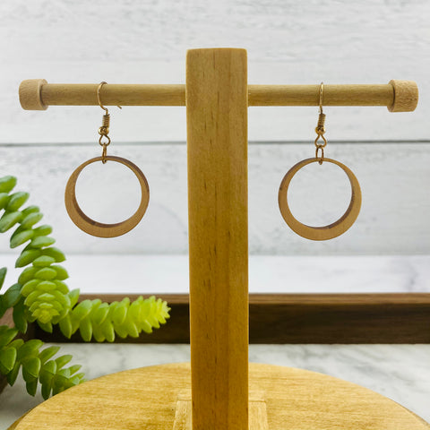 Wood Earrings | Hoops | Small